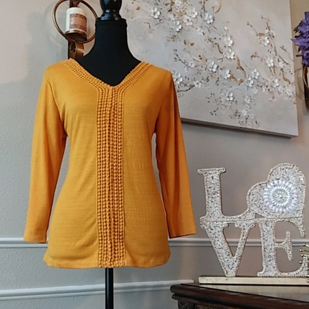 🍁🍂 Carolyn Taylor 3/4 Sleeves Tunic Top. Size S. 🍁🍂 - Picture 11 of 17